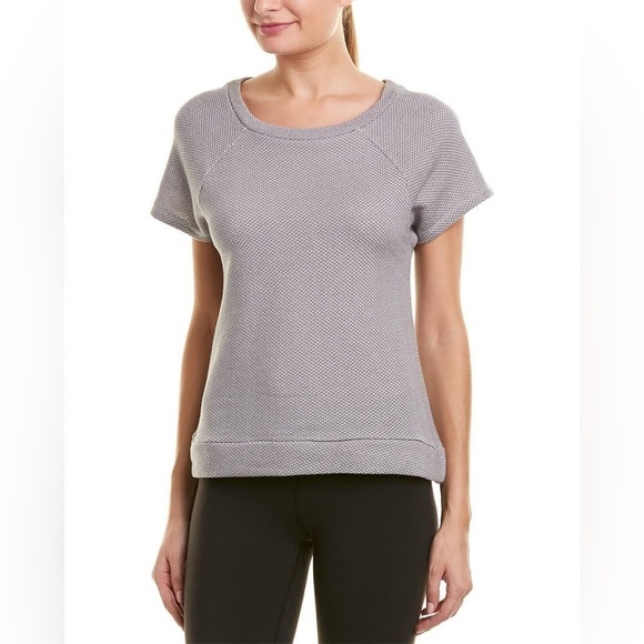 Honeydew Women's Intimates Out The Door Short Sleeve Sweater Tee Gray Size M - Picture 1 of 9